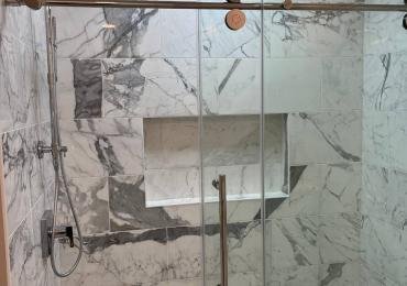Bathroom Remodeling in Arlington | Custom Walk-In Shower & Elegant Finishes