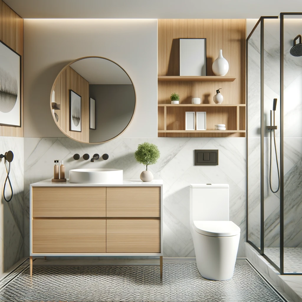 An elegant bathroom conversion showcasing the modern benefits and expert craftsmanship by Sun Shore Construction.