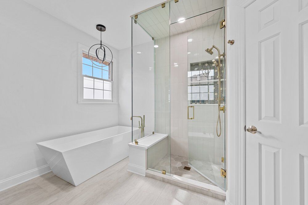 An expertly remodeled bathroom by Sun Shore Construction, showcasing the craftsmanship of a professional bathroom remodeler.