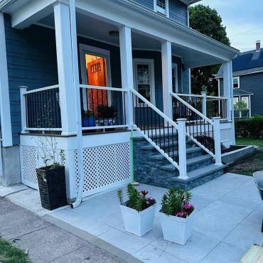 Transforming Outdoor Spaces: A Stunning Front Porch Renovation in Massachusetts