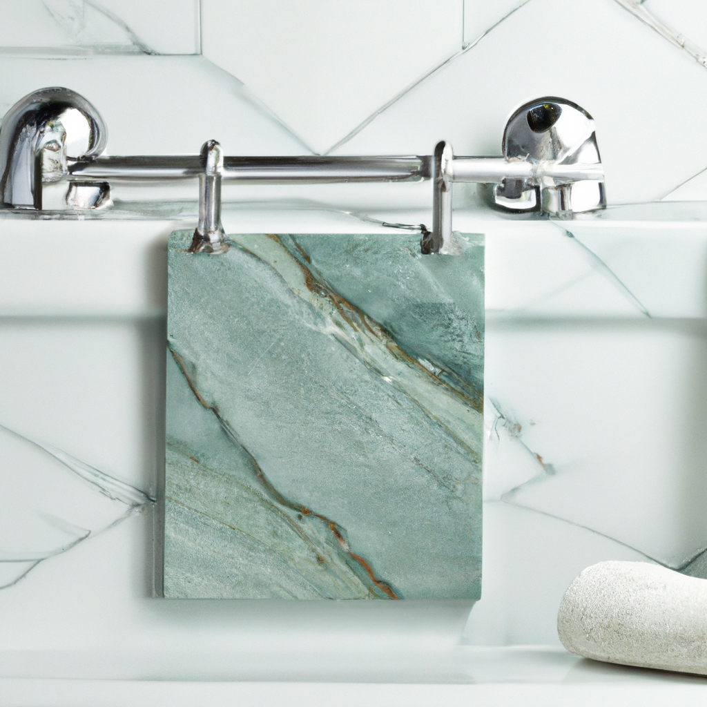 A beautiful, modern bathroom with sleek fixtures and a stylish design.