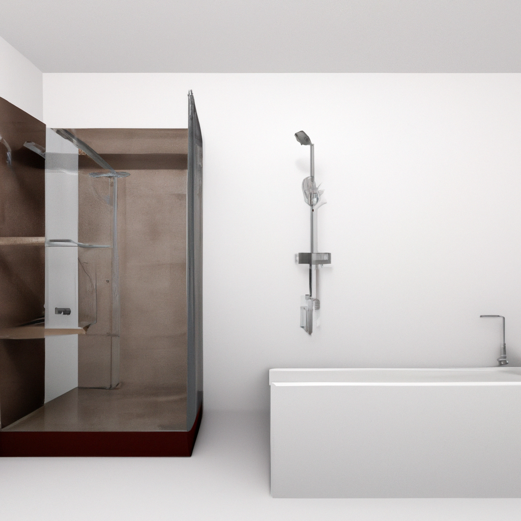 A modern, contemporary walk-in shower renovation in a bathroom.