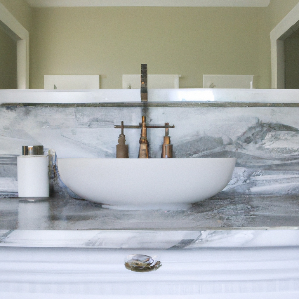 A bathroom with modern fixtures and a sleek design done by Sunshore Construction in Massachusetts.