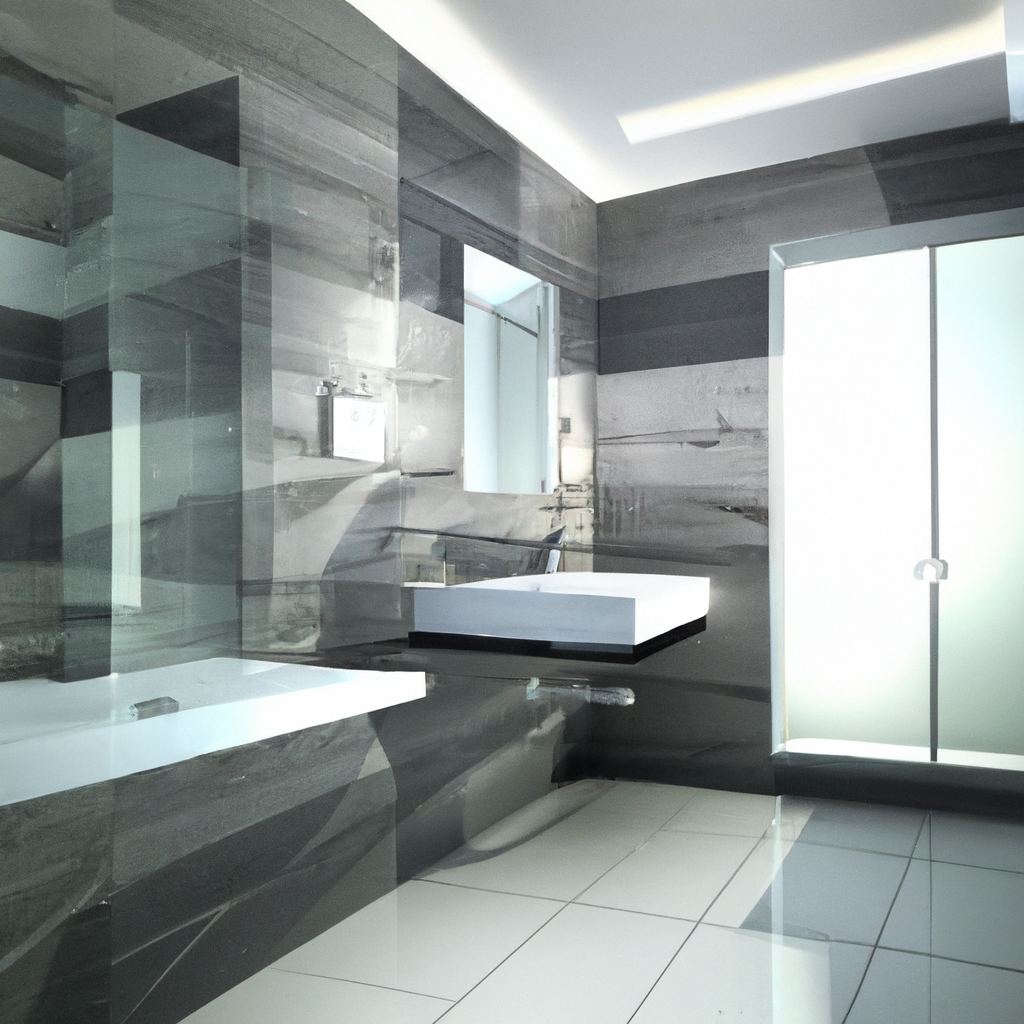 A bathroom transformed by a renovation contractor in Milton with modern and contemporary design elements.