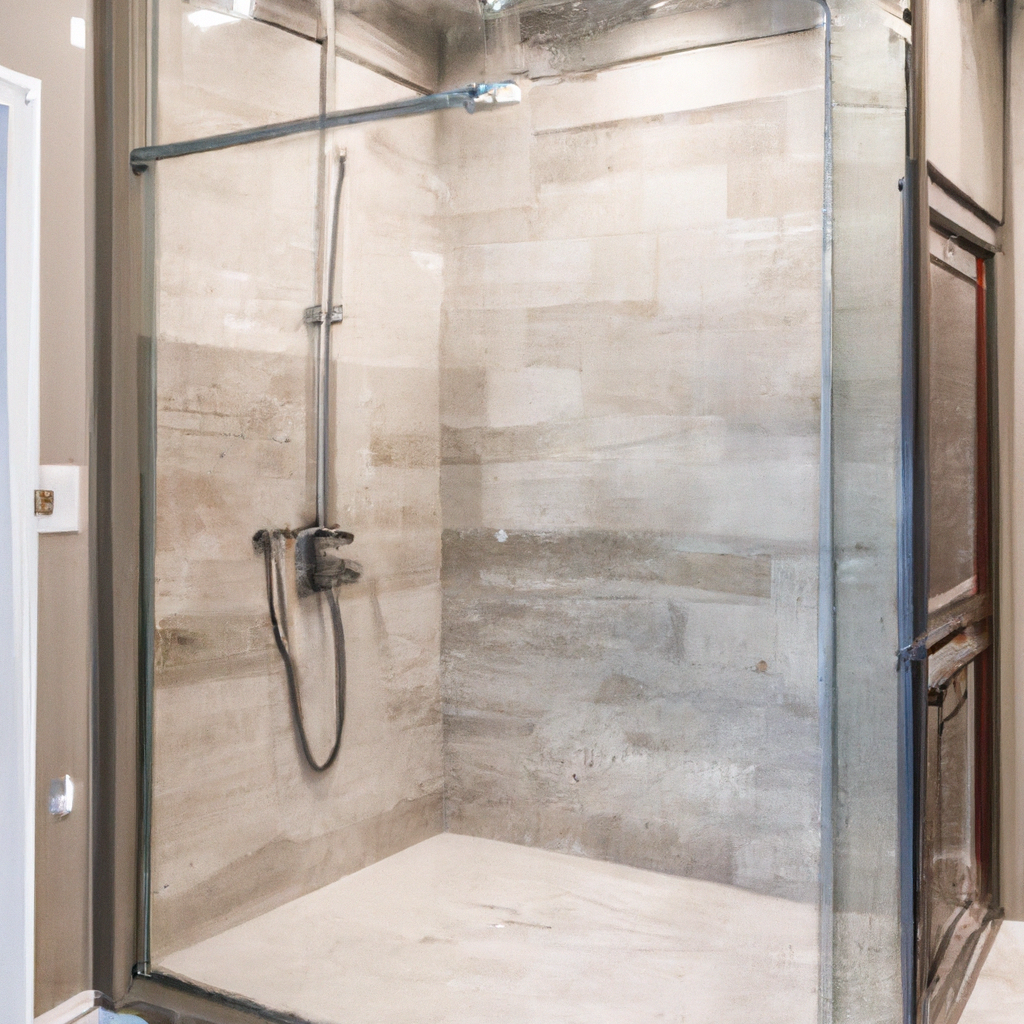 Alt text: A photo of a bathroom renovation in Massachusetts showcasing a modern design with a spacious layout and luxurious fixtures.