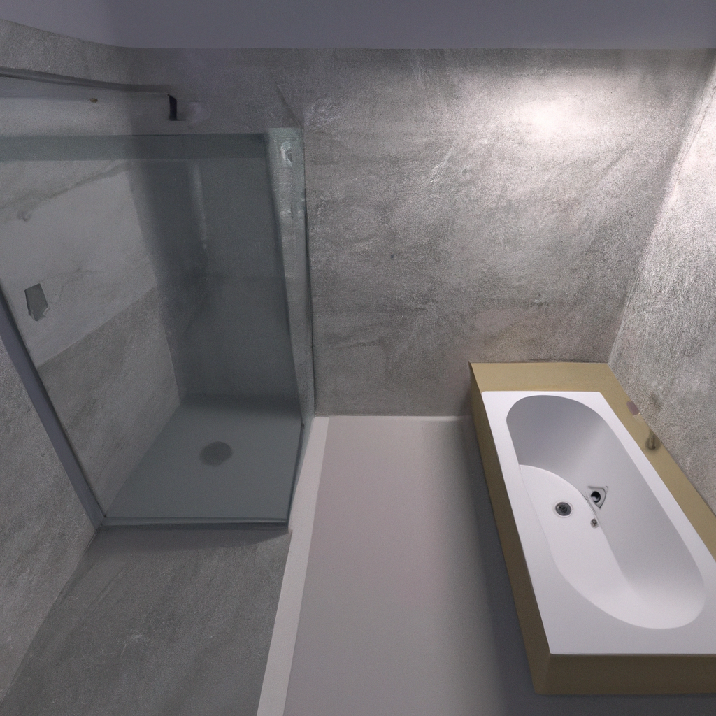 A modern bathroom with sleek design elements and a spacious layout after a Boston remodel.