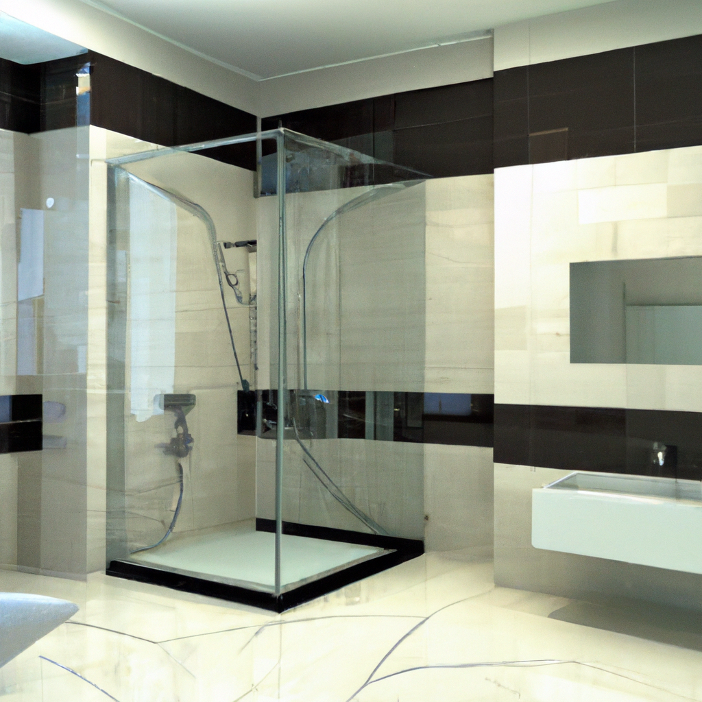 Alt text: A modern and contemporary bathroom renovation with budget-friendly updates.