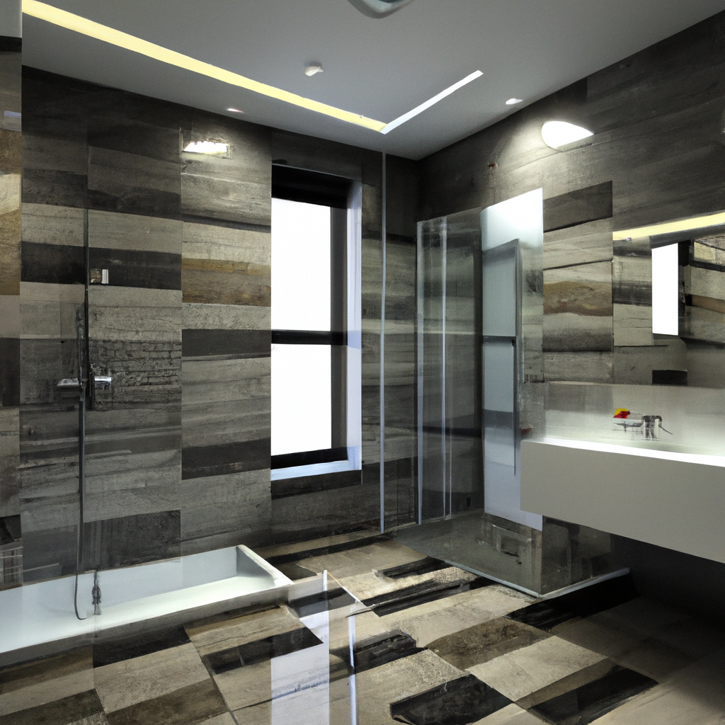 A modern and contemporary bathroom renovation with stylish design elements.