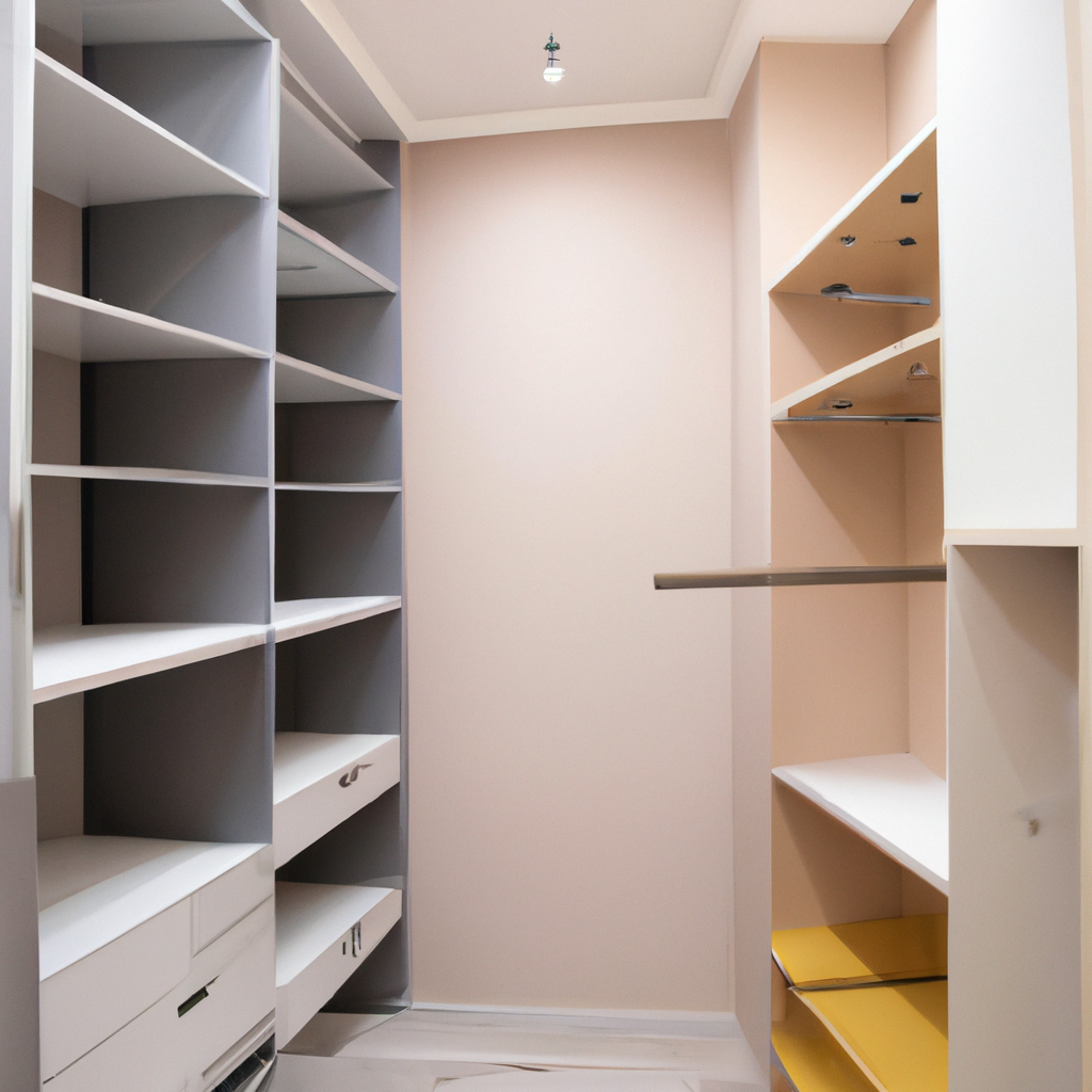 A before and after image showcasing a closet renovation with customized storage solutions.