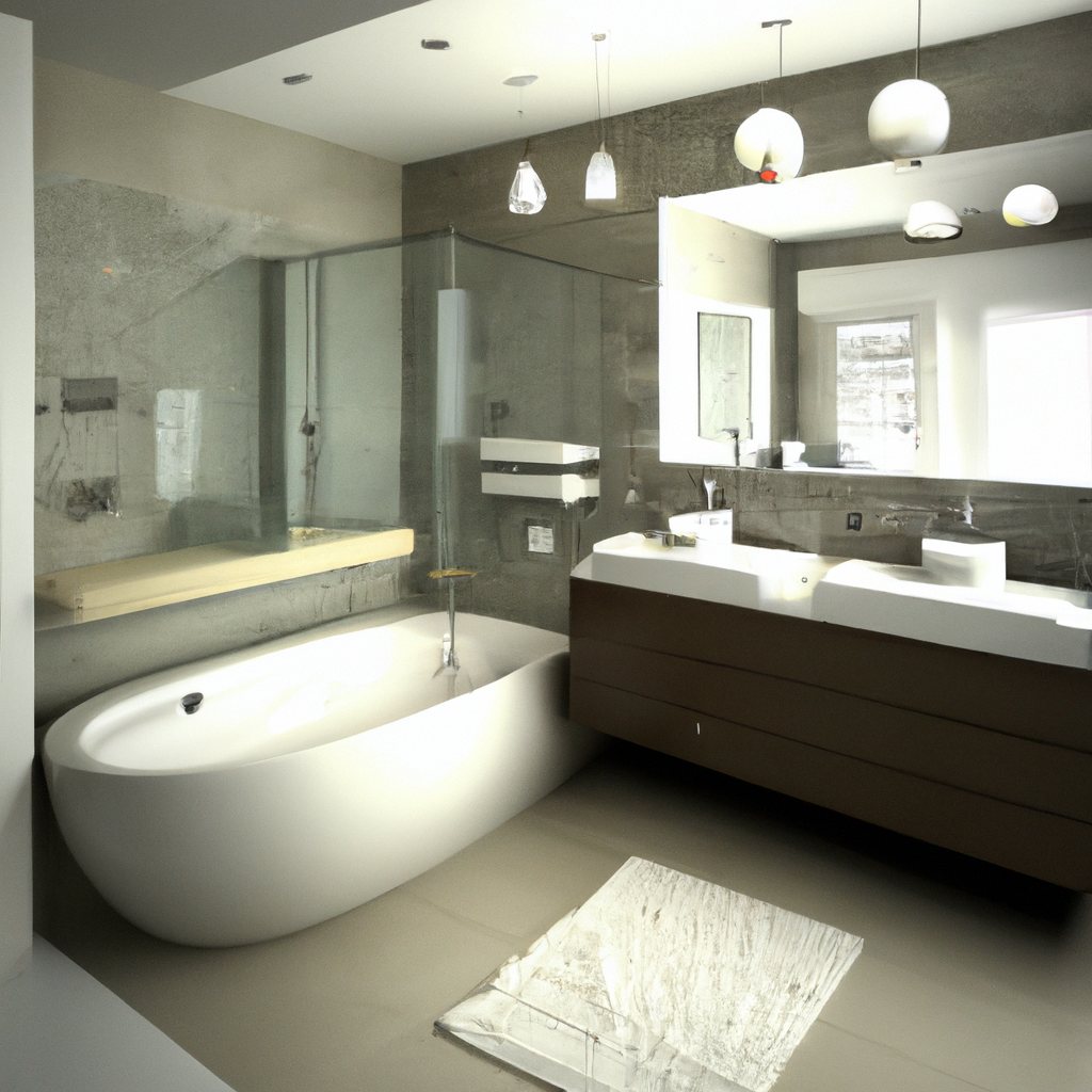 A modern and contemporary luxury master bathroom design in Boston.