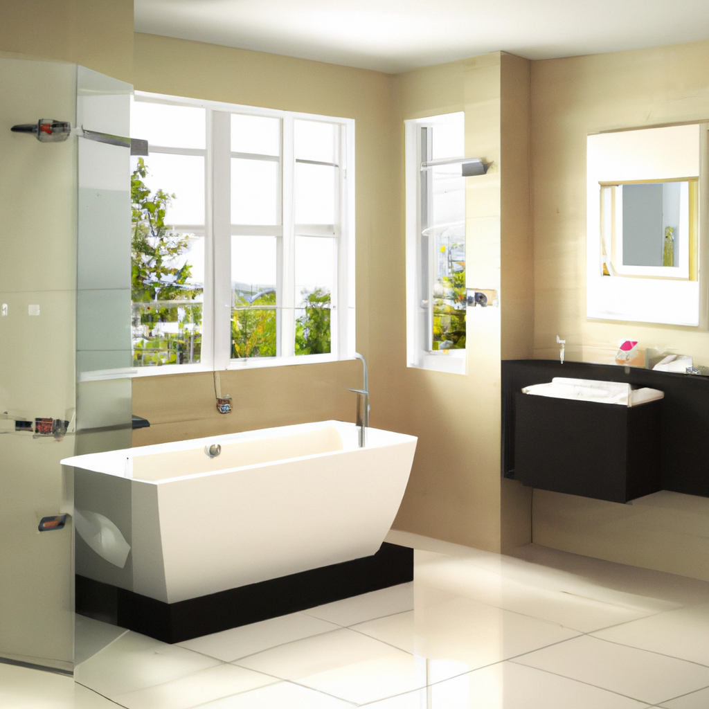 Alt Text: A luxurious bathroom design showcasing modern and contemporary style in Boston.