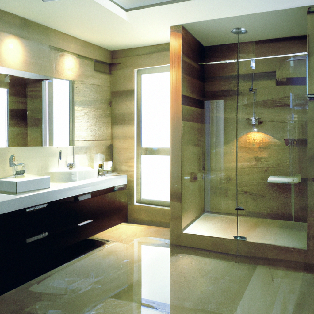 A sleek and modern bathroom renovation with contemporary design elements.