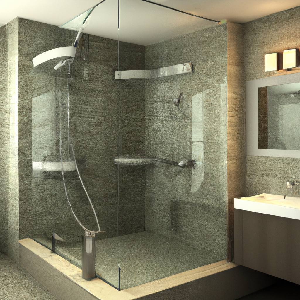 A modern small bathroom with contemporary design elements