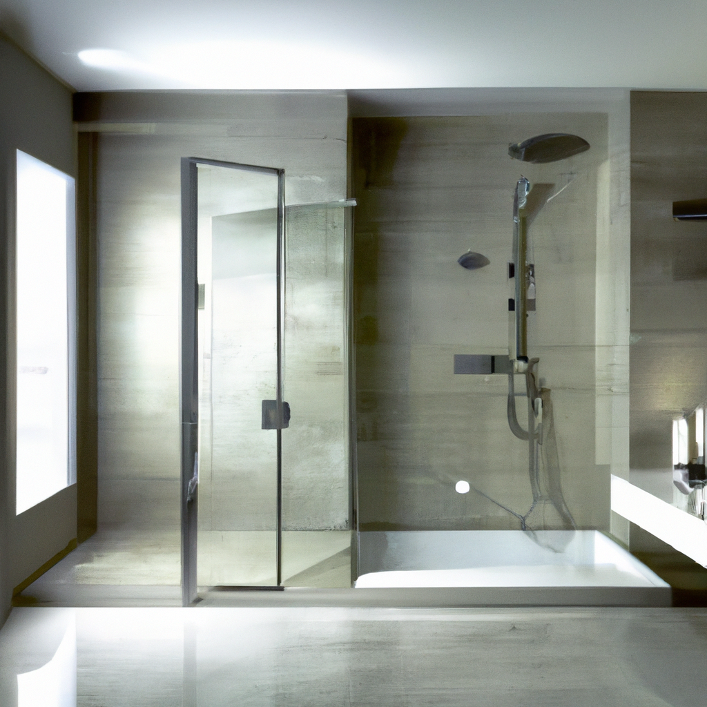 A modern bathroom featuring professional plumbing services in a contemporary design