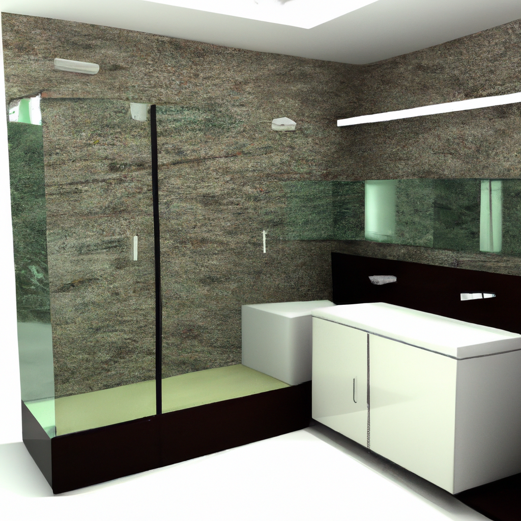 A modern and contemporary small bathroom with stylish and functional renovations.