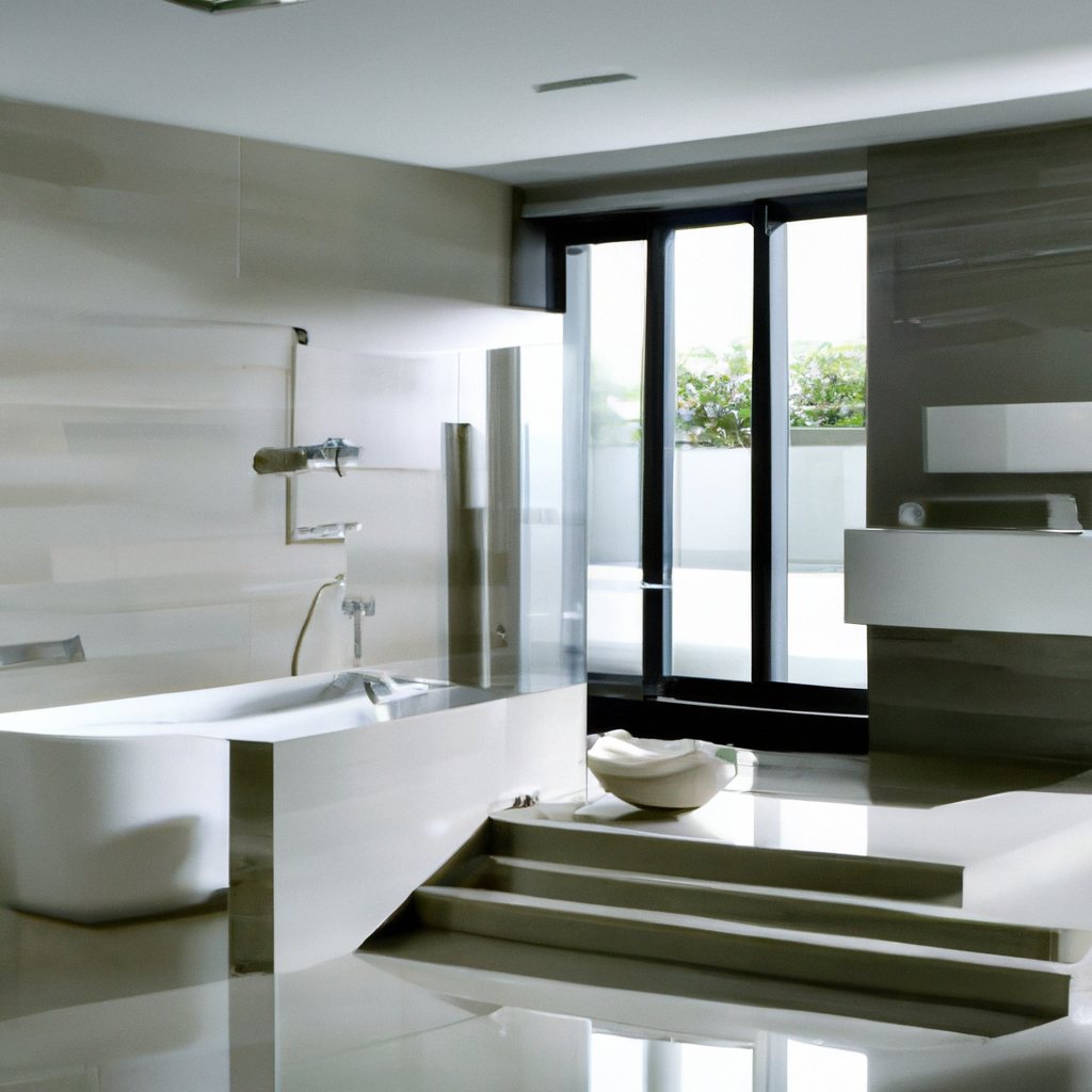 Alt text: A modern and contemporary bathroom renovation on a budget in Boston.