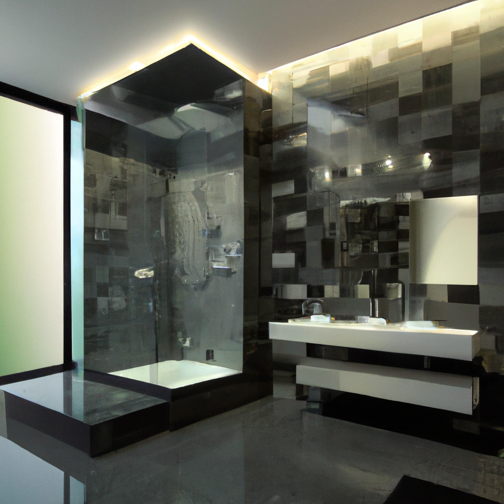 A modern and affordable bathroom renovation in Boston with contemporary design elements.