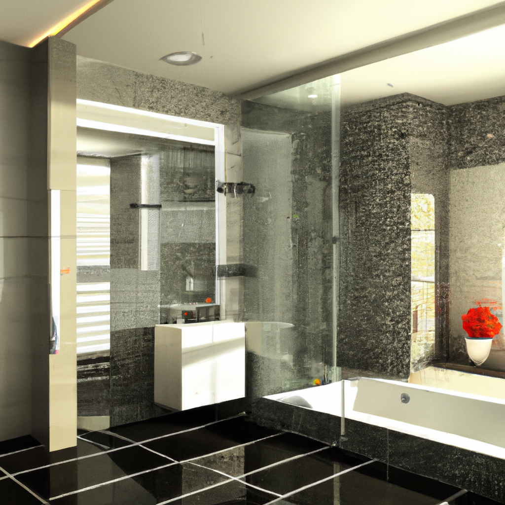 A modern and contemporary bathroom with new fixtures and design in Boston.