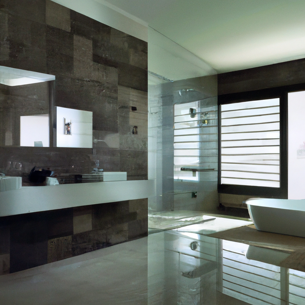 A modern and contemporary bathroom remodel in Bedford.