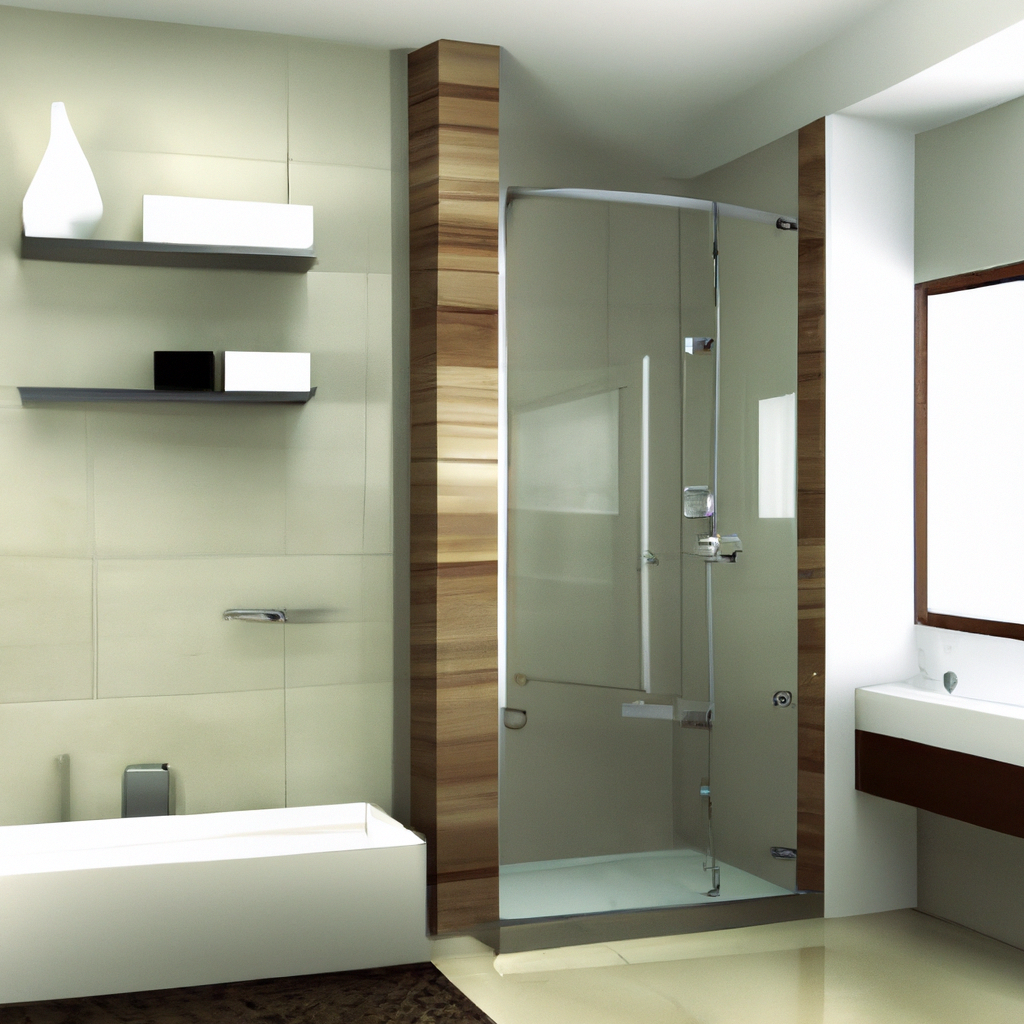 A modern and contemporary bathroom renovation in Boston with new fixtures and design.