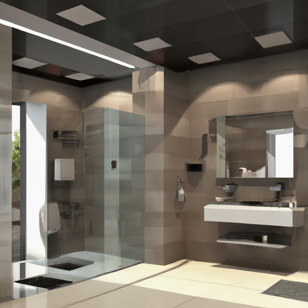 A modern and contemporary bathroom renovation with new features and design.