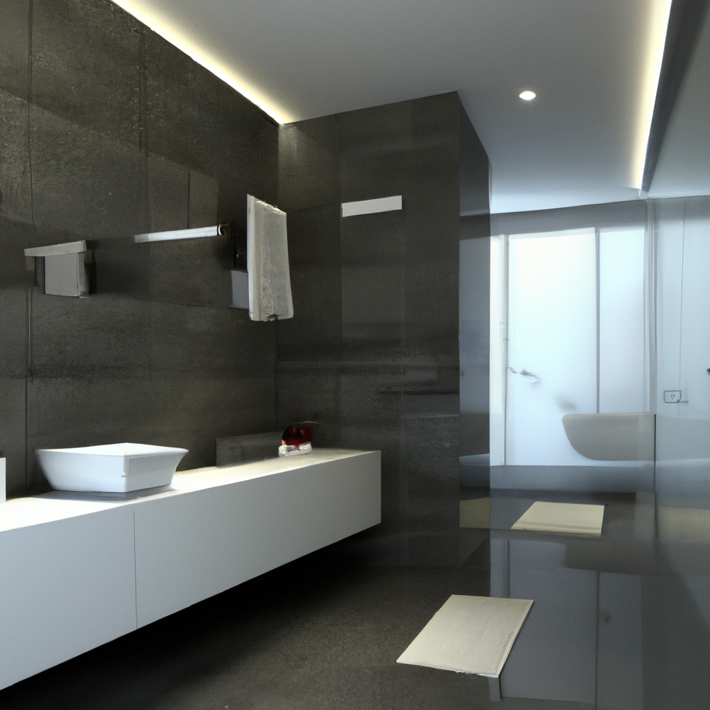 A modern and contemporary bathroom remodel by professional contractors.