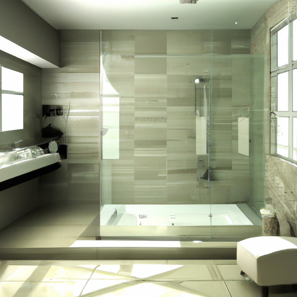 A modern and contemporary bathroom with bespoke remodeling in Boston.