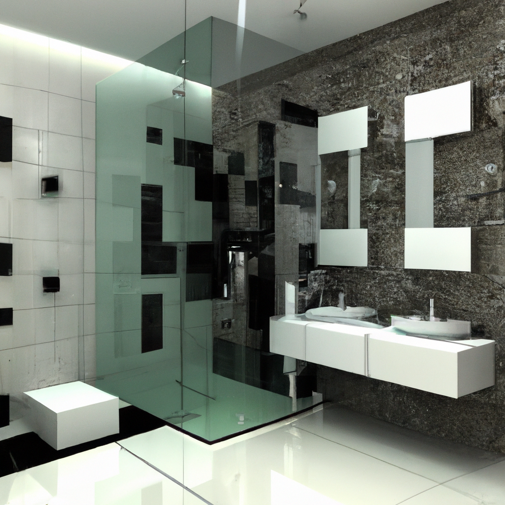 A sleek, modern bathroom renovation with contemporary design elements.