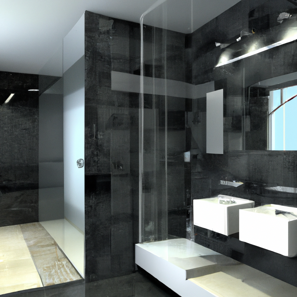 Alternative text: A sleek and modern bathroom designed by the best Boston renovation company.