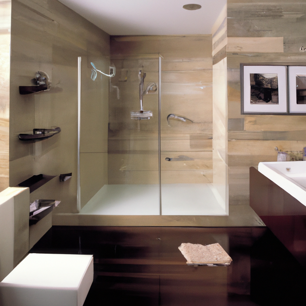 A modern and contemporary bathroom renovation with new bathtub installation by a Boston contractor.