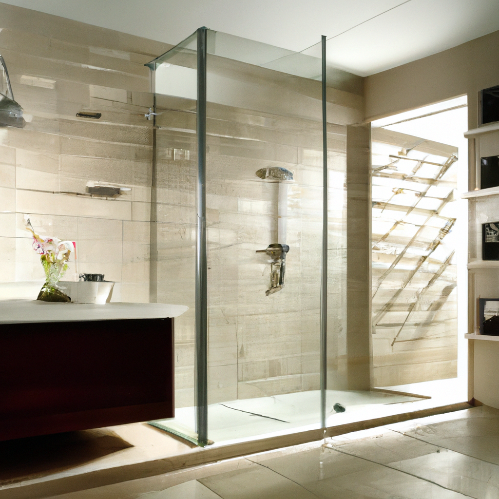 A bathroom with modern, contemporary tile design in Boston.