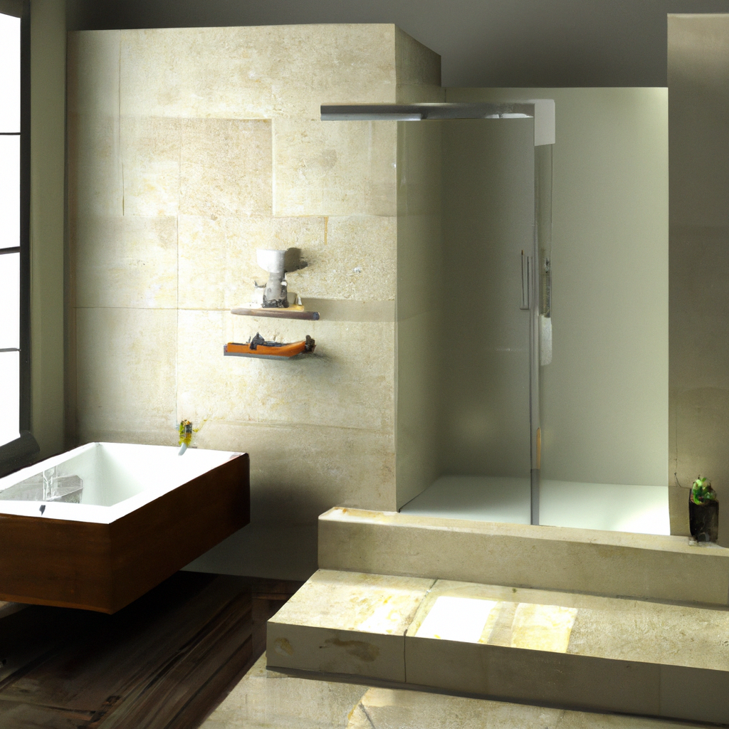 A modern and contemporary Boston bathroom remodel featuring a sleek design.