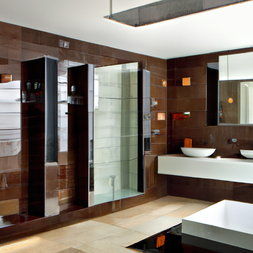 A renovated bathroom with a modern and contemporary design in Boston.