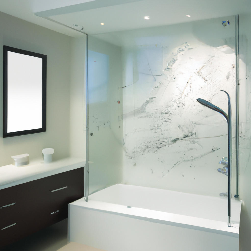 A modern and contemporary Boston bathroom renovation showcasing new design elements.