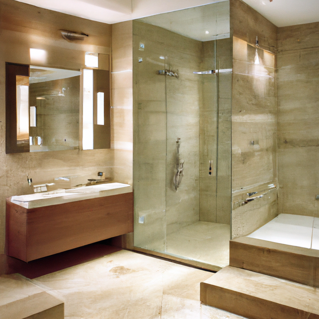 Alt text: A modern and contemporary Boston bathroom renovation with new features.