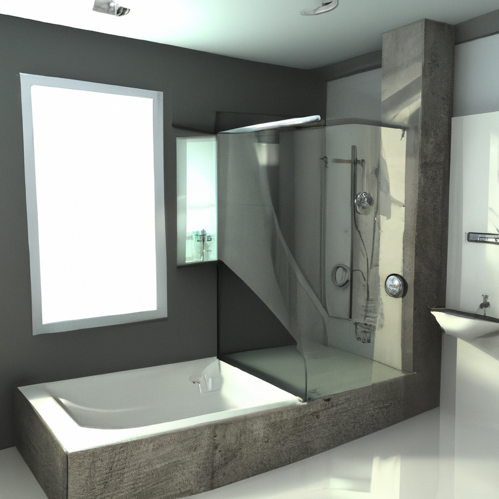 A sleek and modern bathroom with contemporary design elements.