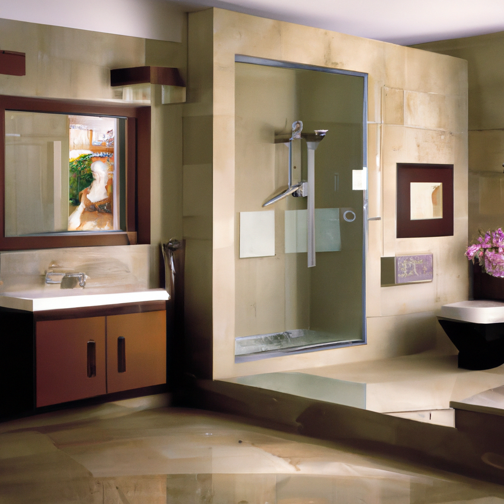 A modern and budget-friendly bathroom remodel featuring sleek design elements.