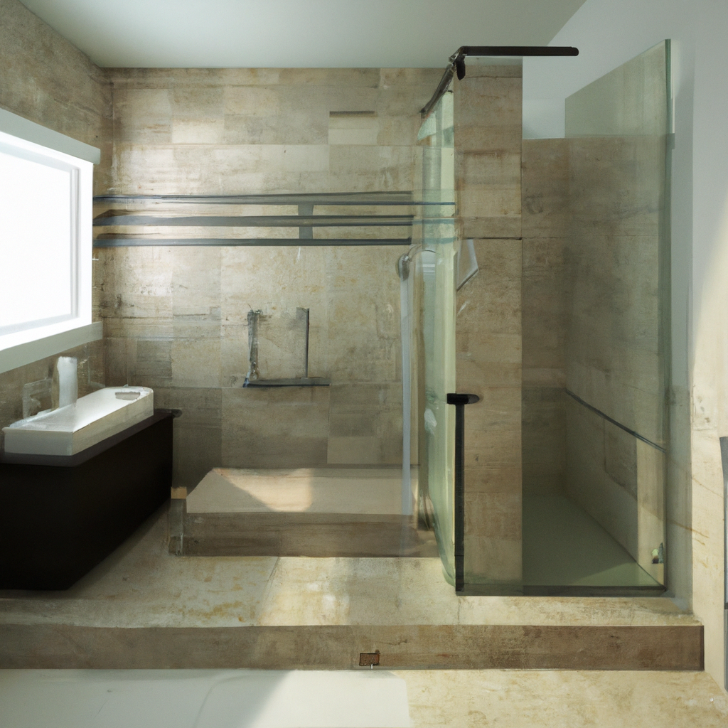 A modern and contemporary bathroom design featuring sleek lines and new fixtures.