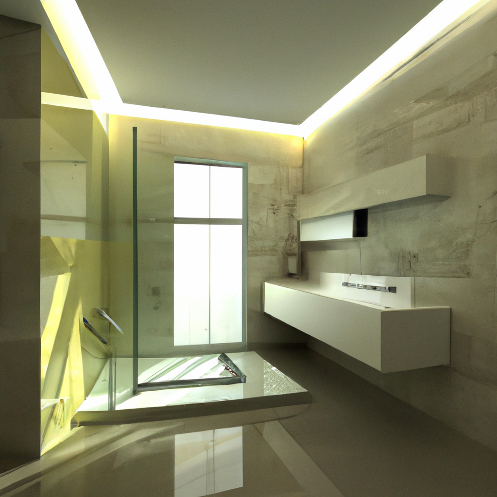 A modern and cost-effective bathroom makeover featuring a contemporary design.