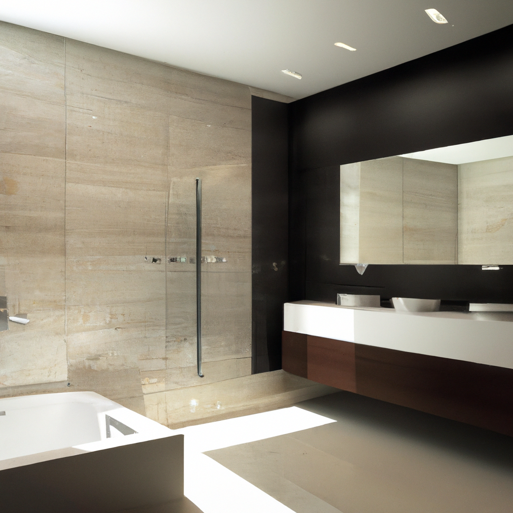 A sleek and modern bathroom featuring contemporary design trends.