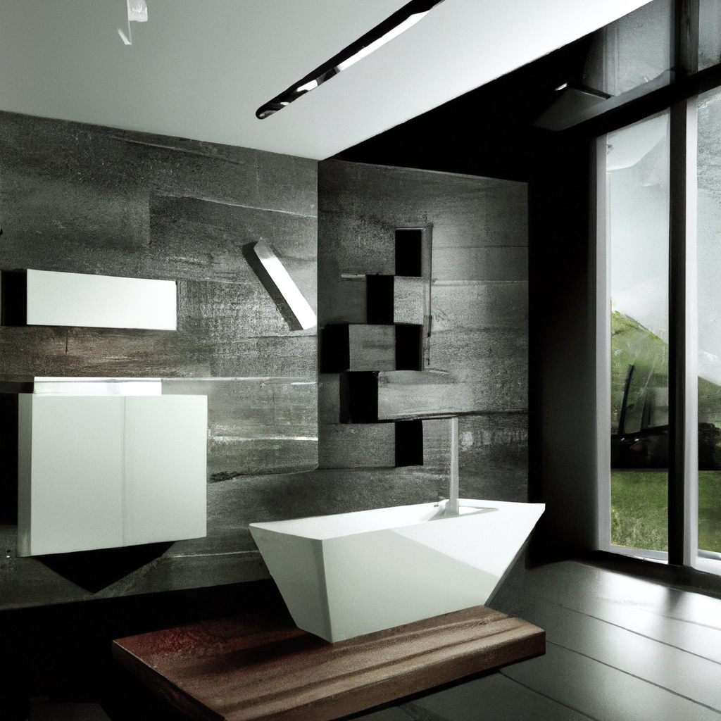 A modern and luxurious bathroom renovation with contemporary design elements.