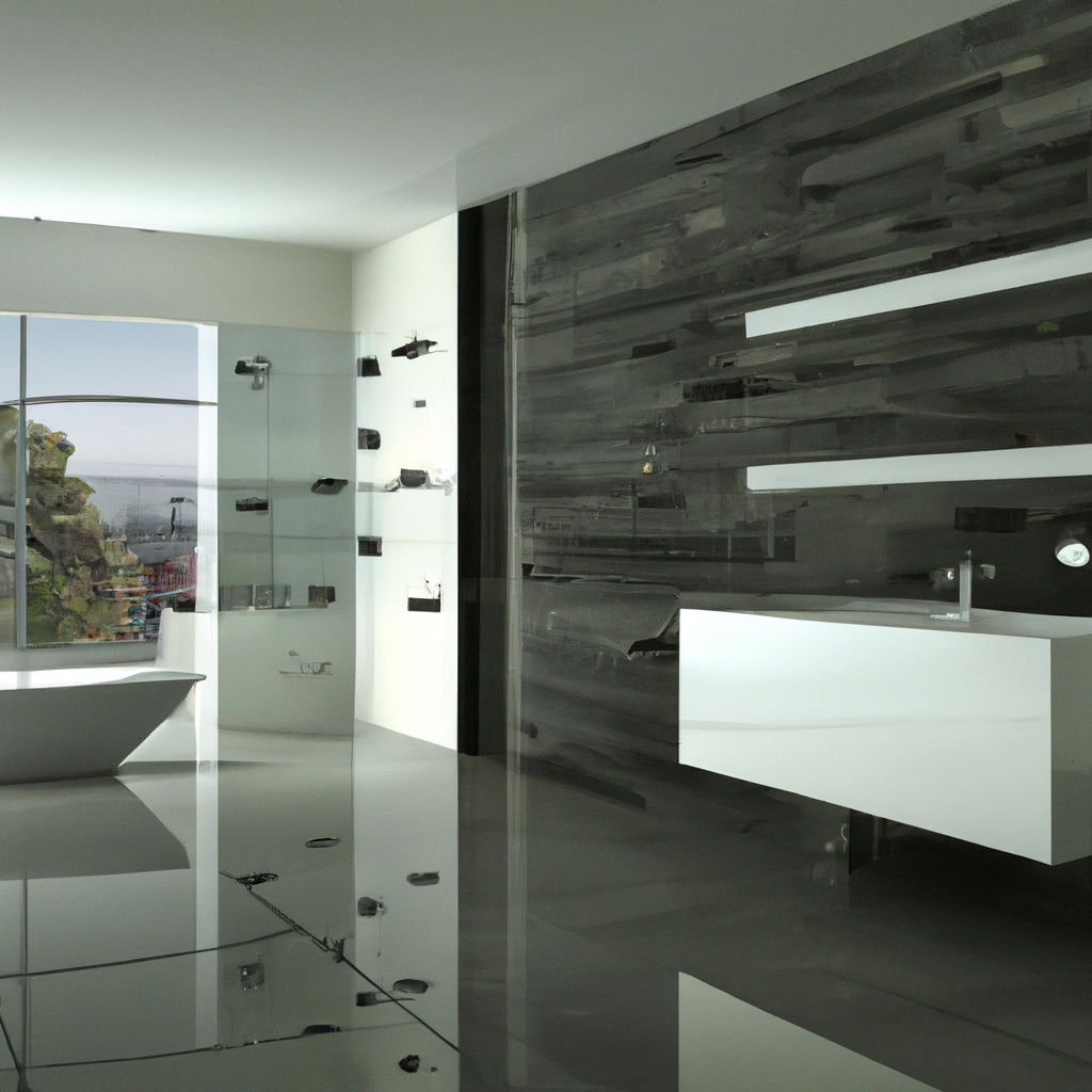 A modern and contemporary bathroom renovation with upscale design and new features.