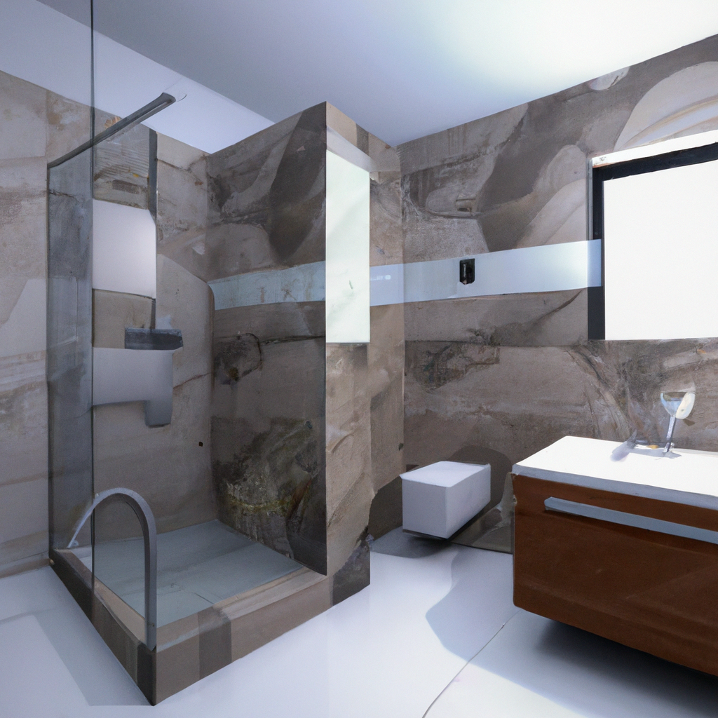 Alternative text: A luxurious bathroom with modern fixtures and elegant design elements.