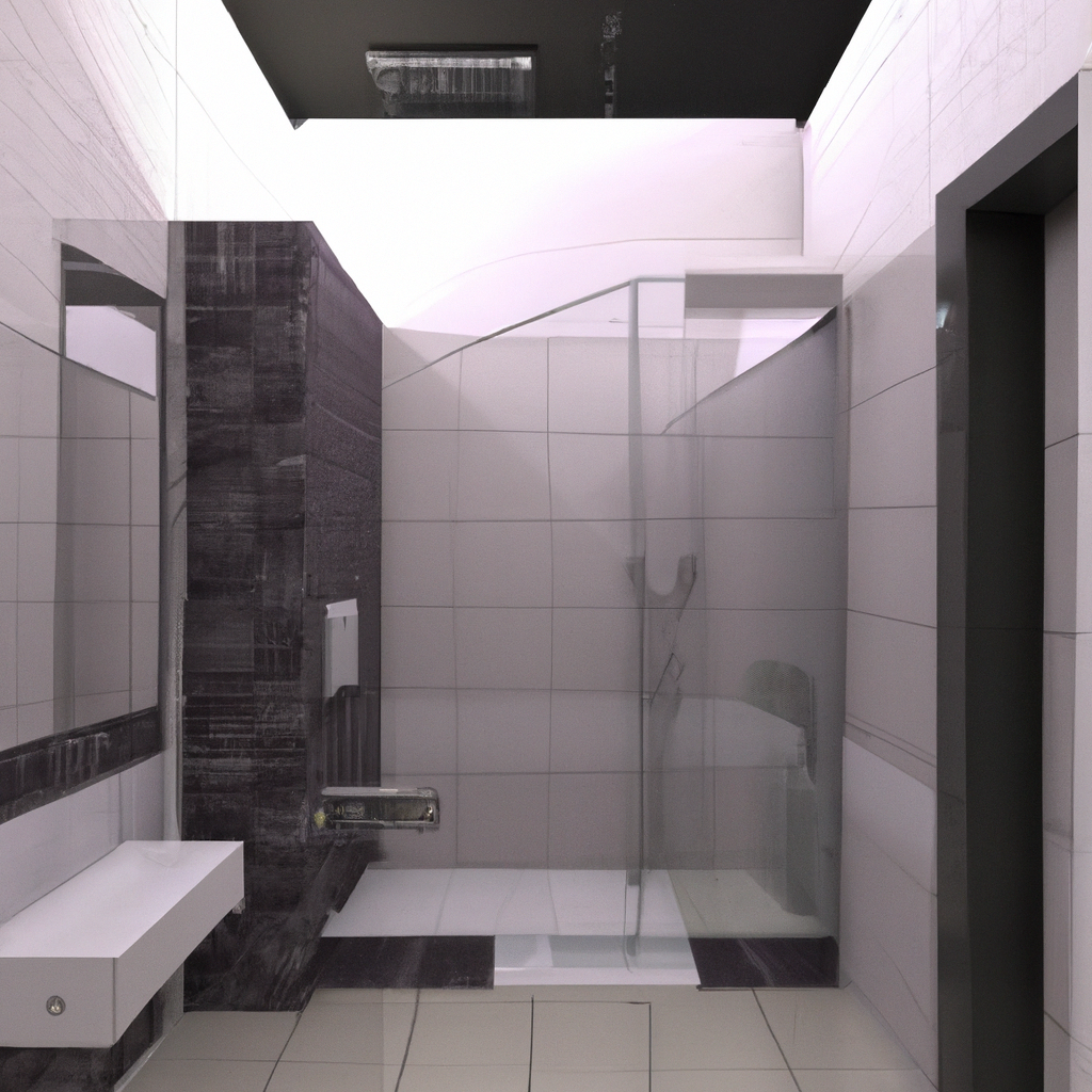 A renovated bathroom with modern fixtures and a sleek design in Burlington.