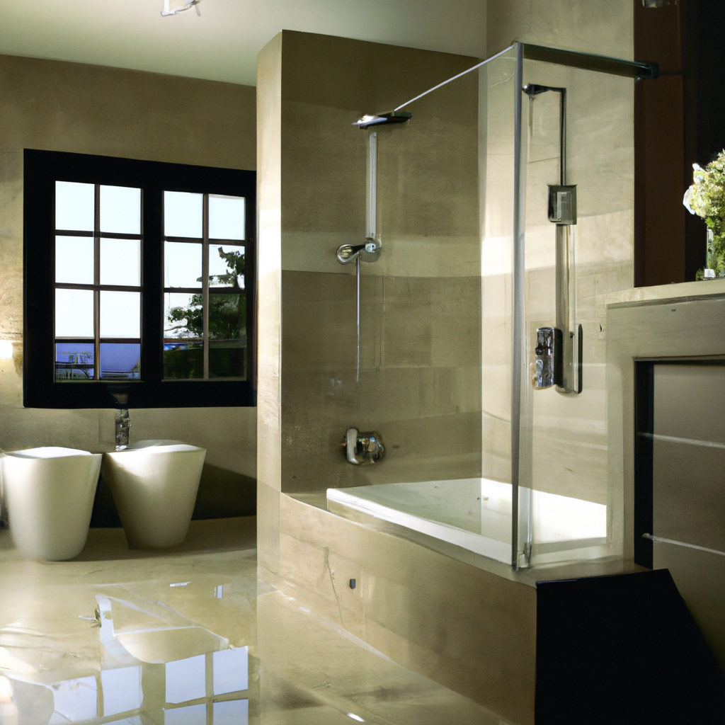 Alt text: A sleek and modern bathroom with luxurious high-end design in Boston.