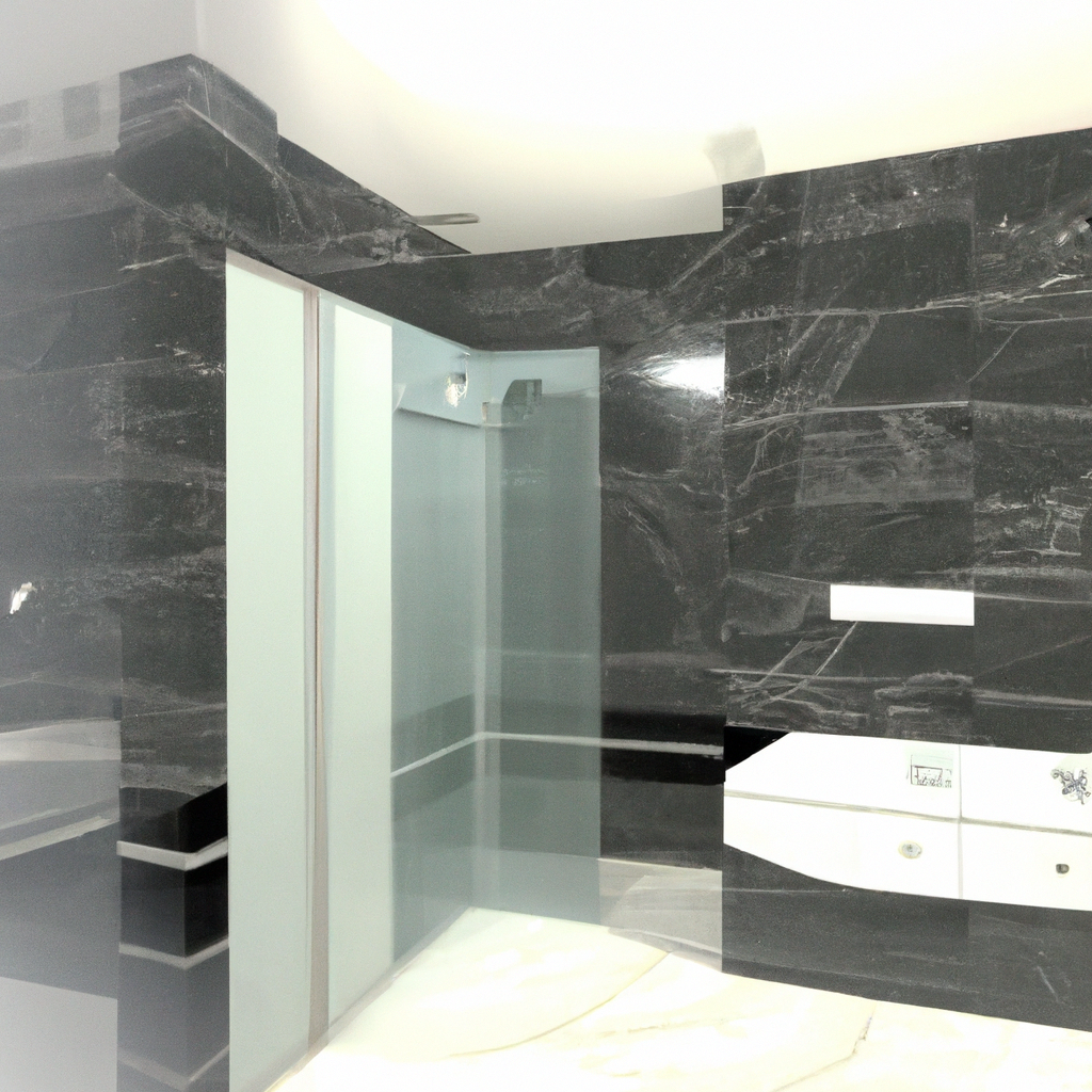 Alt text: A modern bathroom with contemporary design after local renovation services.