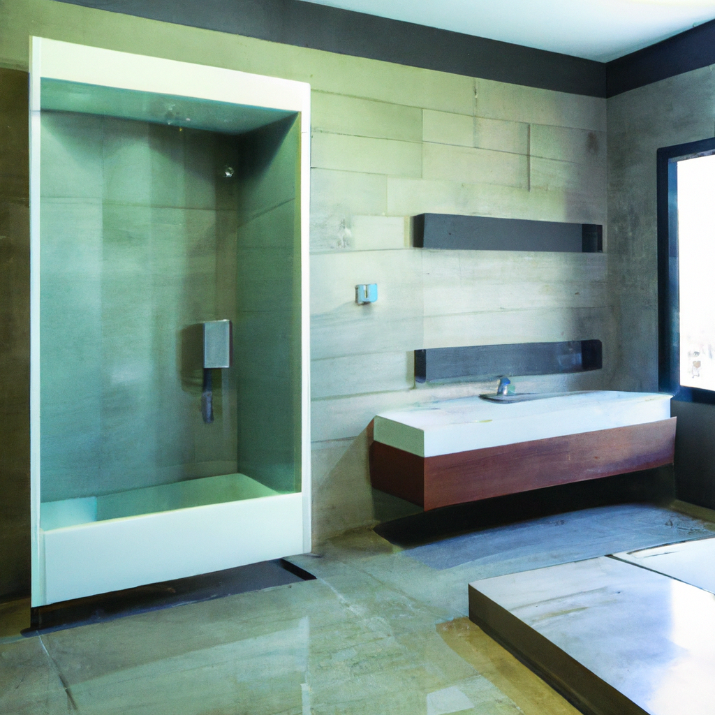 Alt text: Luxurious modern bathroom retreat with contemporary design 