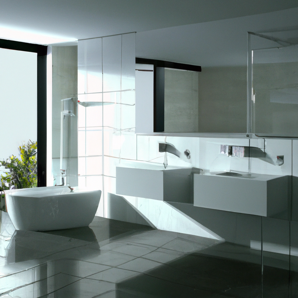 Alt text: A modern and contemporary bathroom design by Milton Bathroom Remodel.