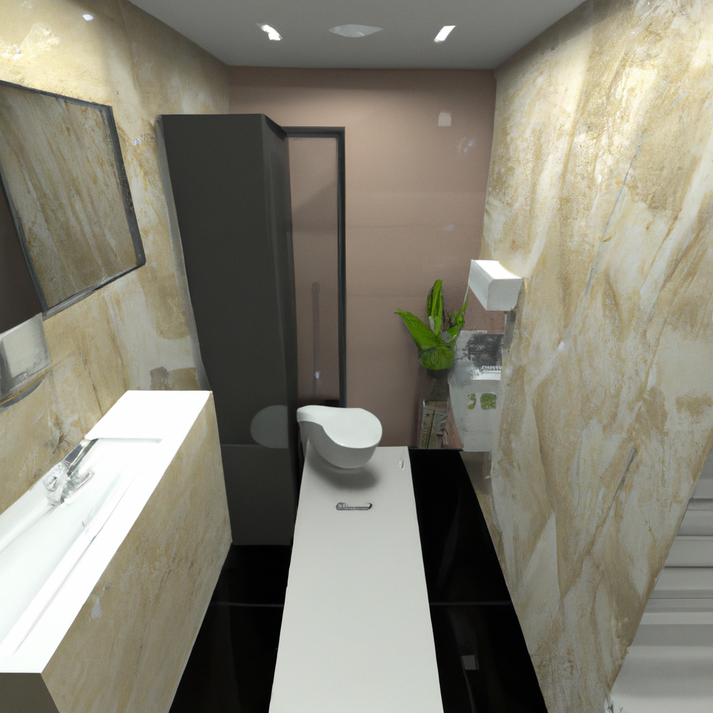 A modern bathroom with a new Milton remodel featuring sleek fixtures and a contemporary design.