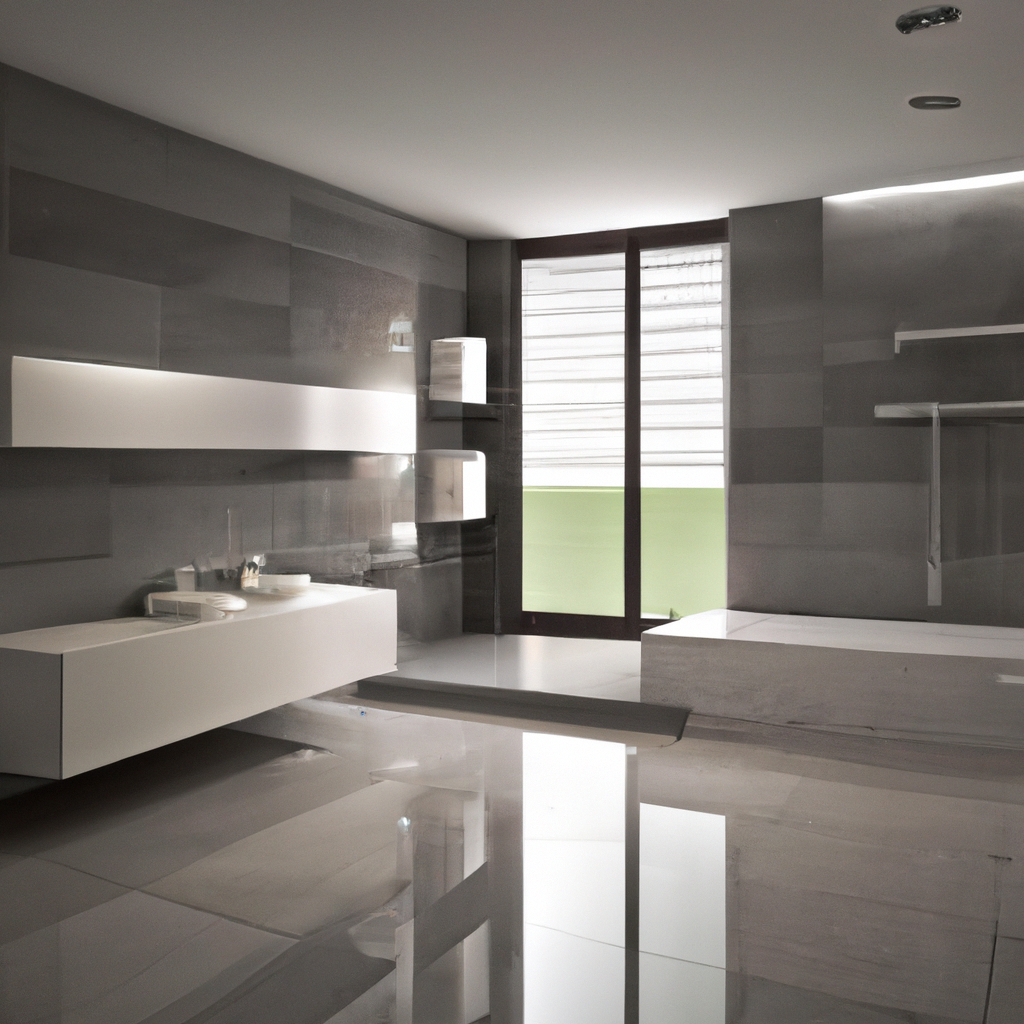 A sleek and modern bathroom design with contemporary features.